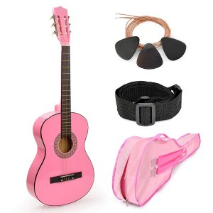 Master Play Pink Wood Guitar